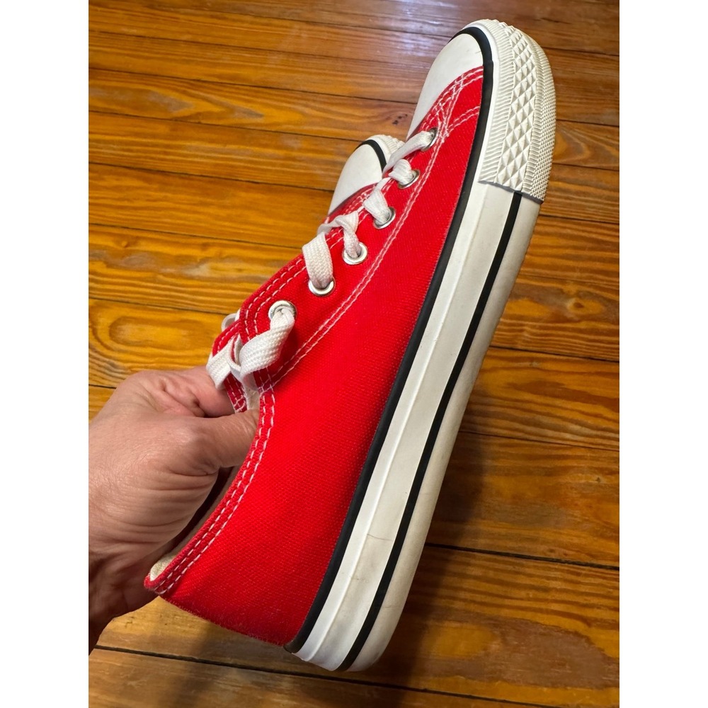 Jenn Ardor Red Canvas Sneakers Size 8.5 - Picture 3 of 11